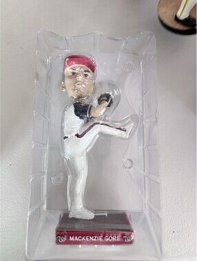 MacKenzie Gore White Home Jersey Bobblehead 2024 Nationals SGA 7/20/24